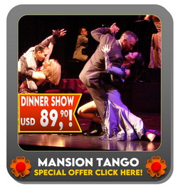 Tango show Buenos Aires Mansion Tango special offer